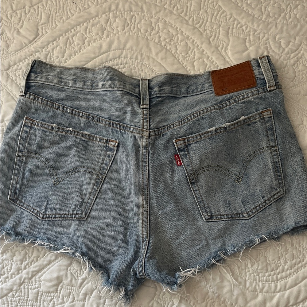 Levi's Women's Faded Blue Jean Shorts